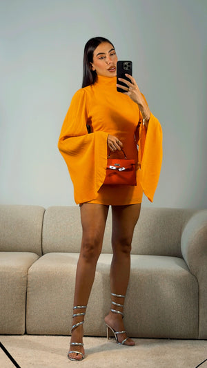 MANGO FLARE SLEEVES DRESS
