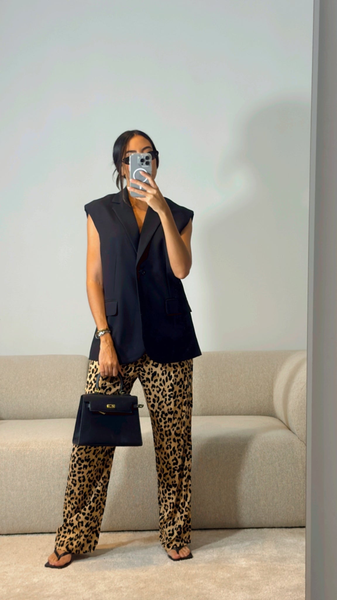 LEOPARD PULL ON PANTS