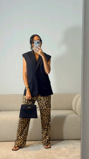 LEOPARD PULL ON PANTS