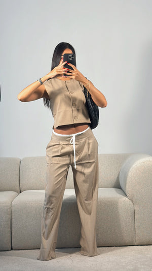 TAUPE MATCHING VEST