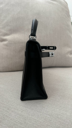 BLACK TOP-HANDLE MINI BAG 22