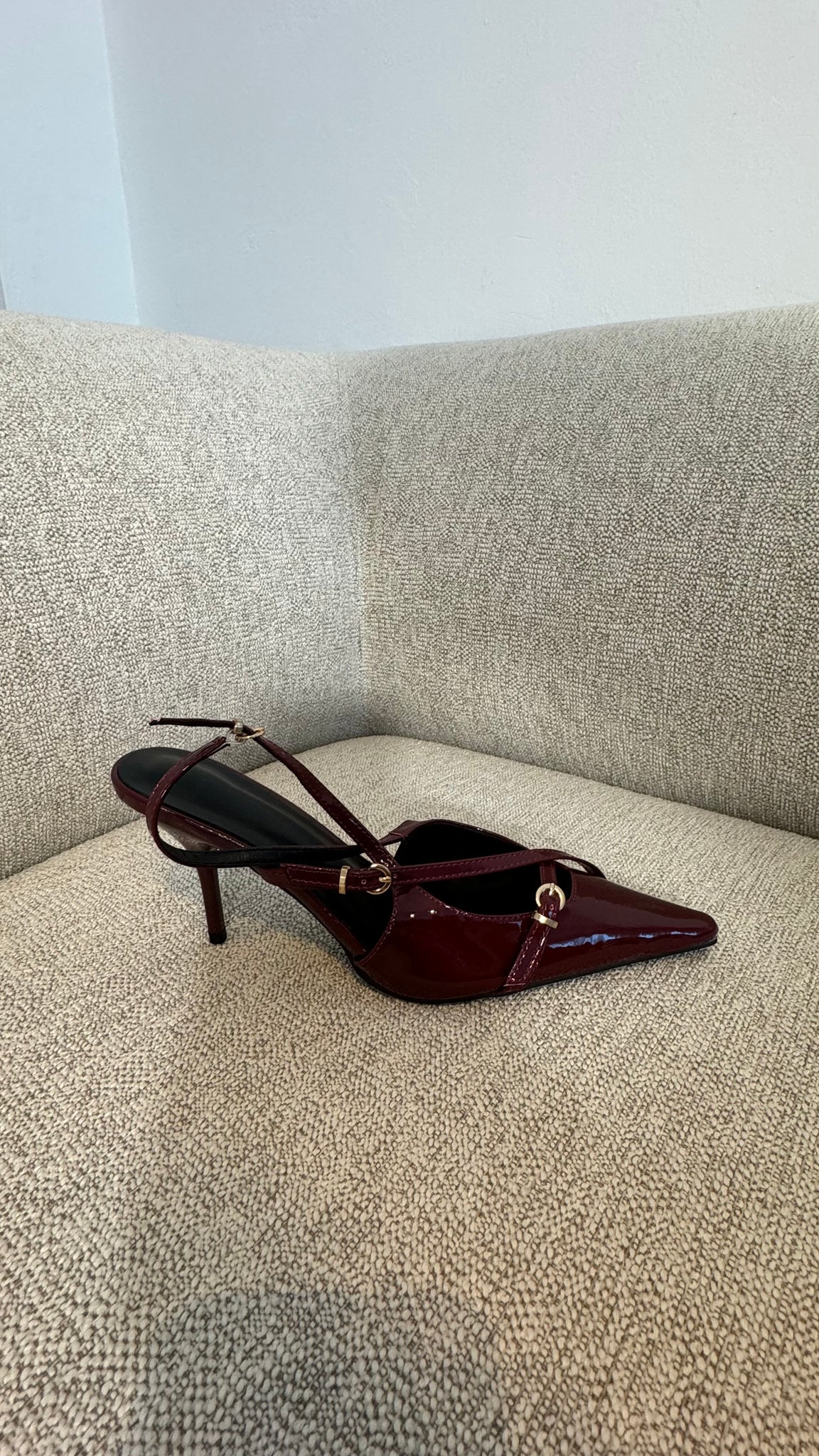 SLINGBACK BURGUNDY size 39