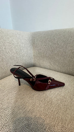 SLINGBACK BURGUNDY size 39