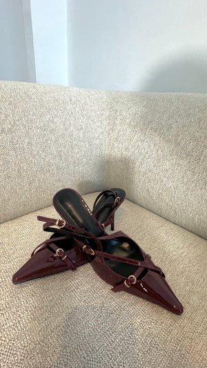 SLINGBACK BURGUNDY size 39