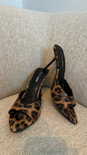 FN animal print mule heels