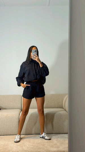 BLACK NYLON BOXER SHORT
