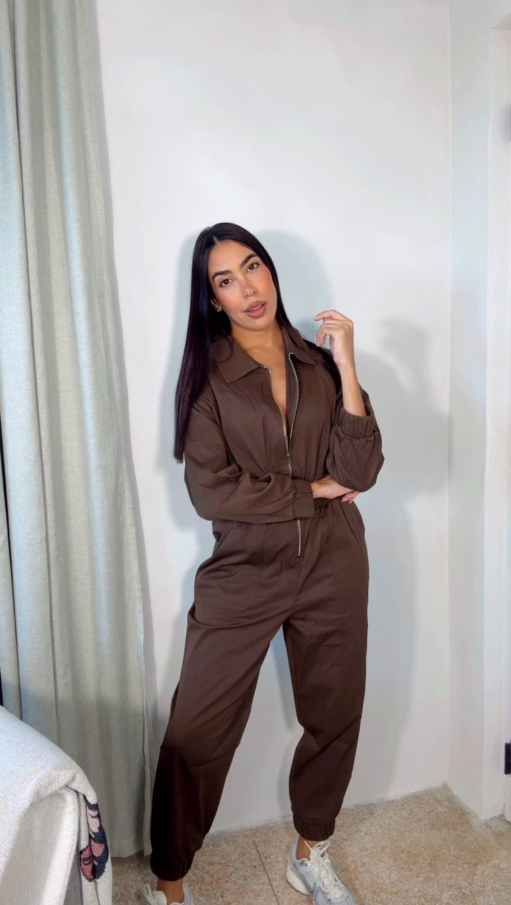 BROWN PILOT JUMPSUIT