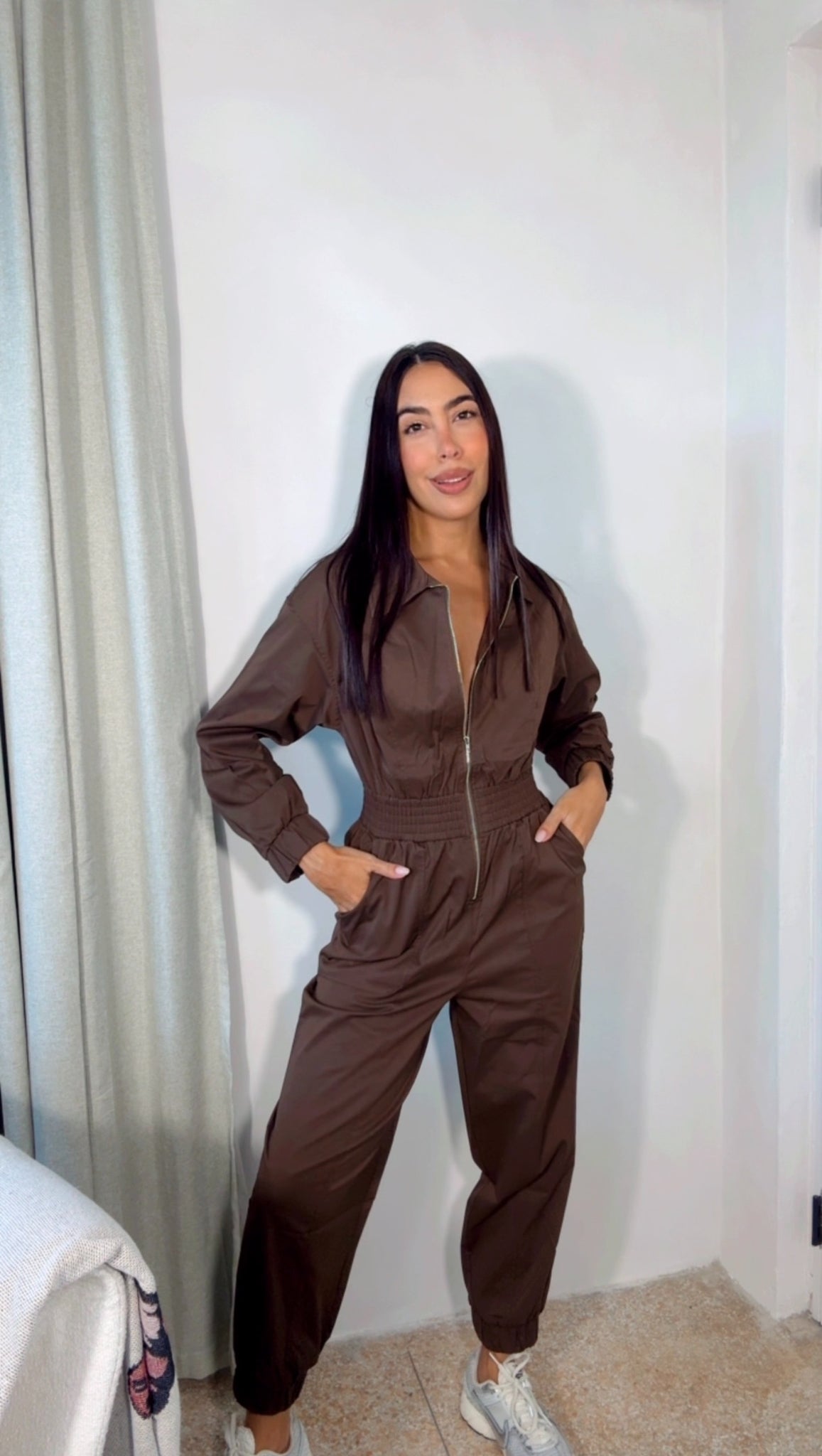 BROWN PILOT JUMPSUIT