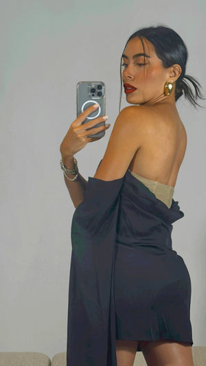 BLACK MINI DRESS ANGEL SLEEVES