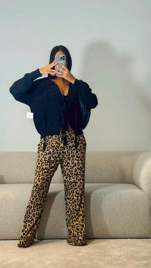 LEOPARD PULL ON PANTS