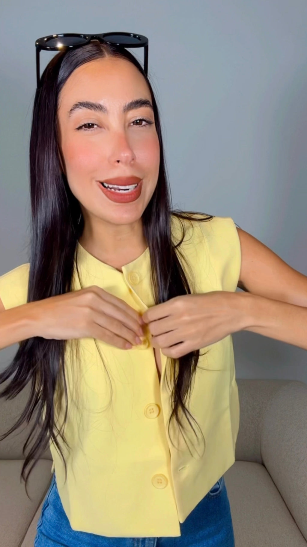 SPRING YELLOW BOXY VEST