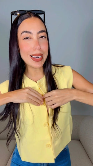 SPRING YELLOW BOXY VEST